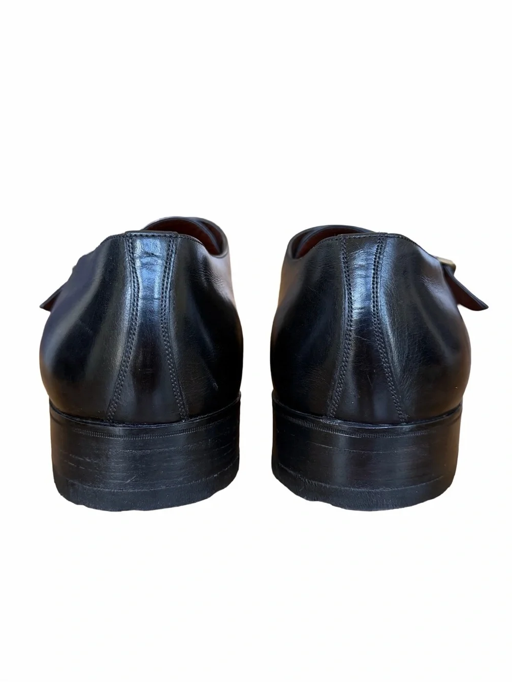 Loewe Black Leather Single Monk Strap Dress Shoes EU 44 US 11 Spain
